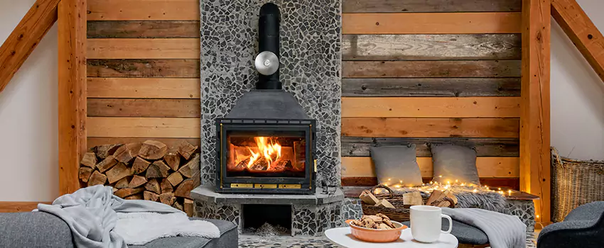 Thelin Hearth Products Direct Vent Gas Stove Fireplace Inspection in Snellville, Georgia